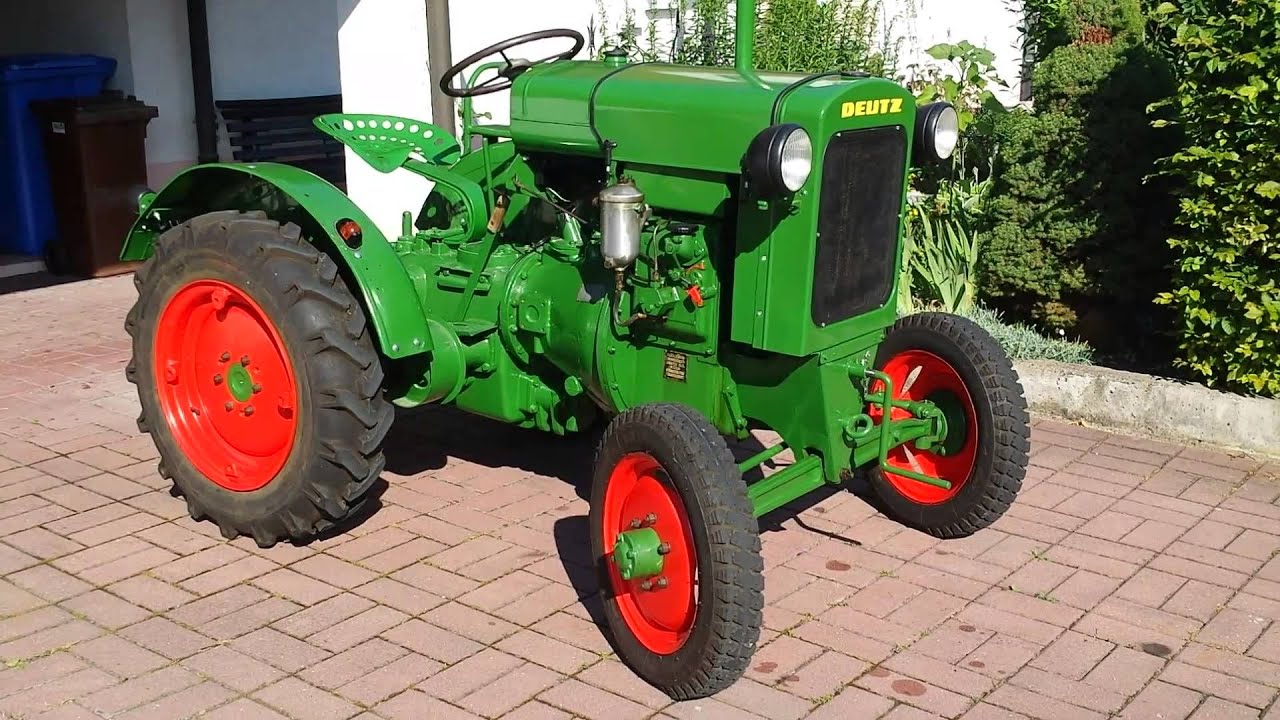 Deutz F1M414 Bauernschlepper läuft, 11er Deutz, Wasserdeutz