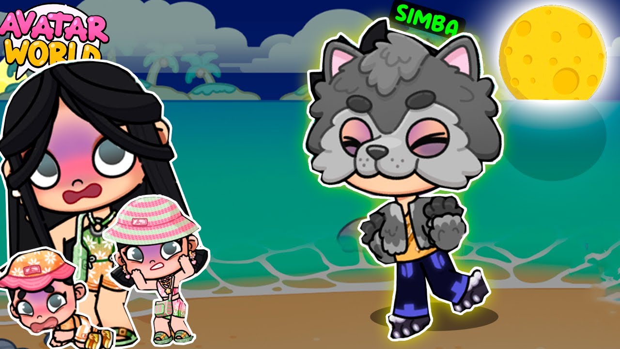 AVATAR WORLD pero SI ES DE NOCHE ME CONVIERTO en UN HOMBRE LOBO 🐺 *NALA TIENE MIEDO* 🐸 SIMBA