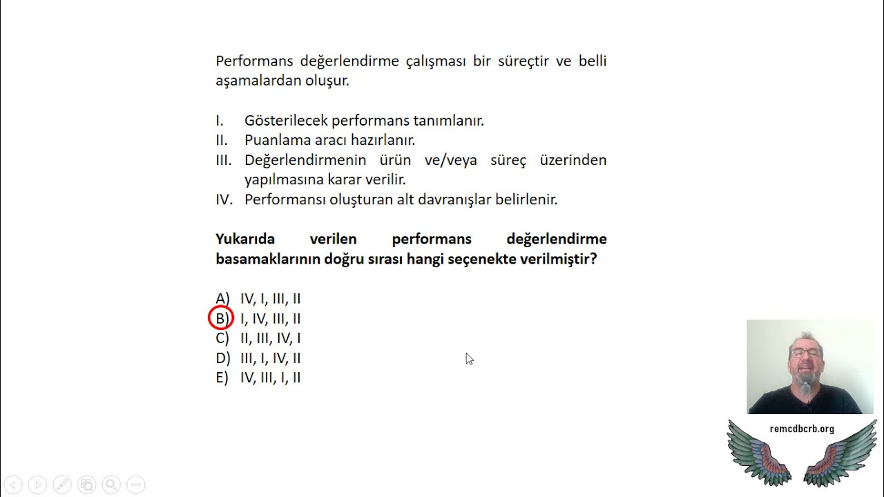ÖD040 - PS01 - Eğitimde Kullanılan Ölçme Araçları Hakkında Soru Çözümleri