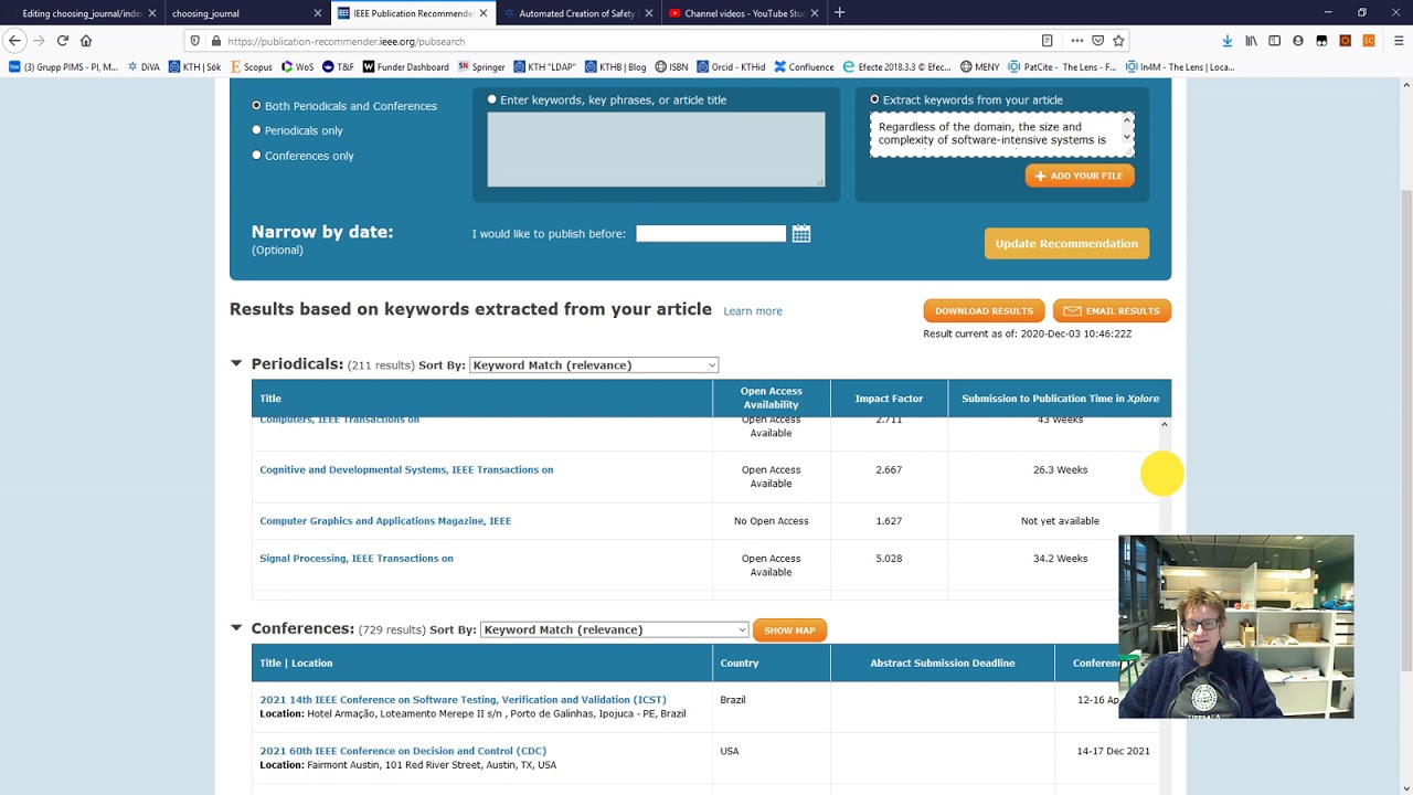 Using IEEE Publication Recommender