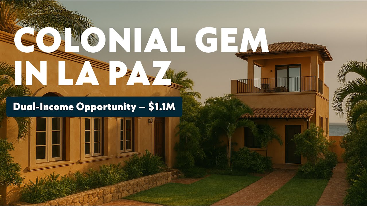 Colonial Home For Sale with Oceanview Apartment & Restaurant · $1.1M USD · Downtown La Paz