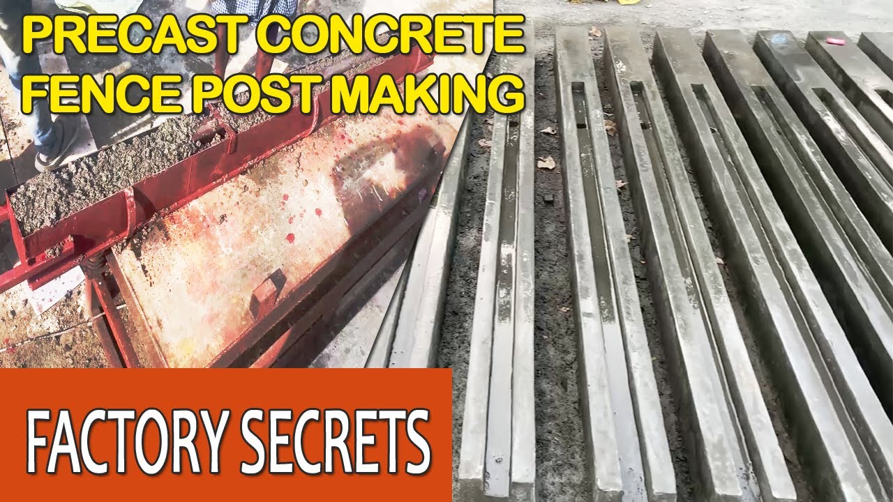 From Mold to Post in Minutes! Precast Concrete Fence Post Production | Factory Secrets Revealed!