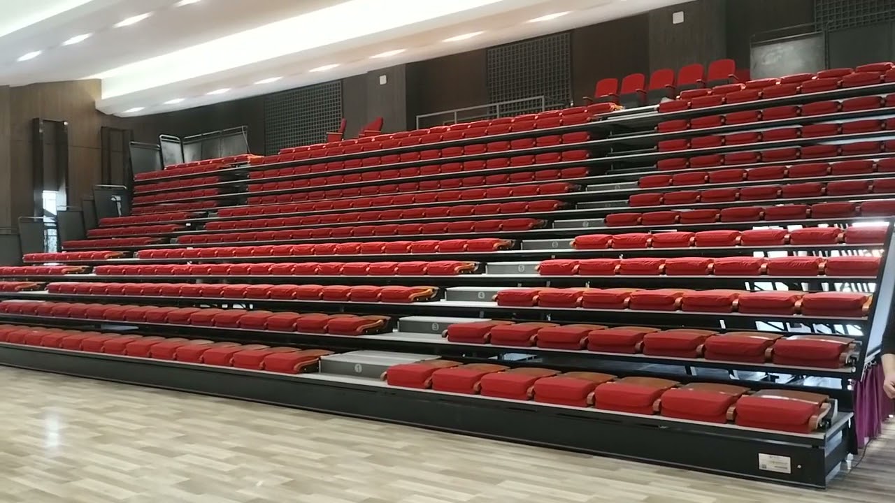 Stadium retractable bleachers front-folding seats for indoor