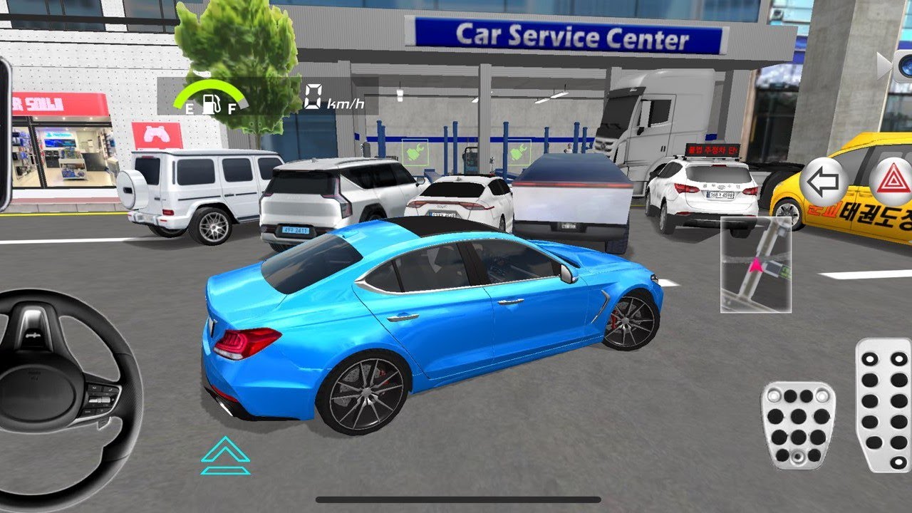 New Blue Mercedes Car in Auto Repair Shop 3D Driving Class 2025 - 3D Driving Class Game - Car Game