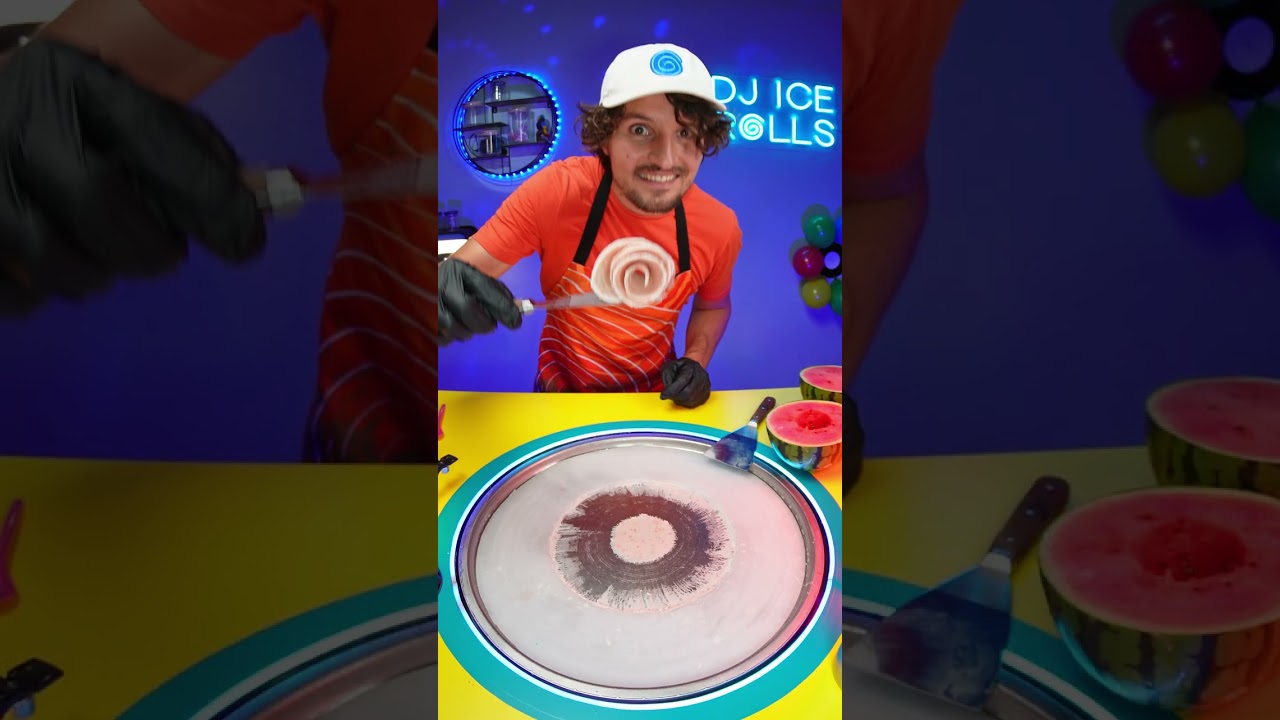 DJ Ice Rolls SPECIAL Watermelon Bali-Style creation 🍉