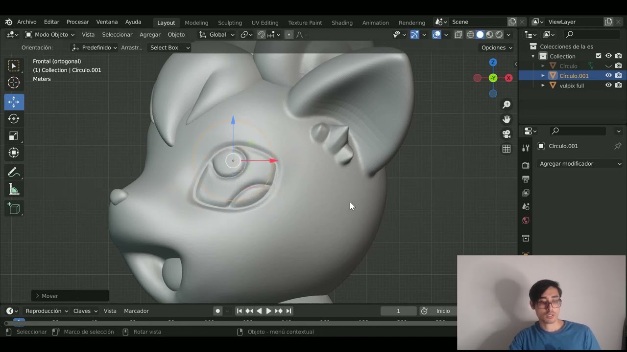 blender cortando Pokémon para impresión 3d