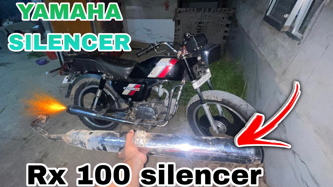 YAMAHA🔥RX 100😱SILENCER🤩REVIEW !! CD🎃100 SS FIT😨RX 100😈SILENCER
