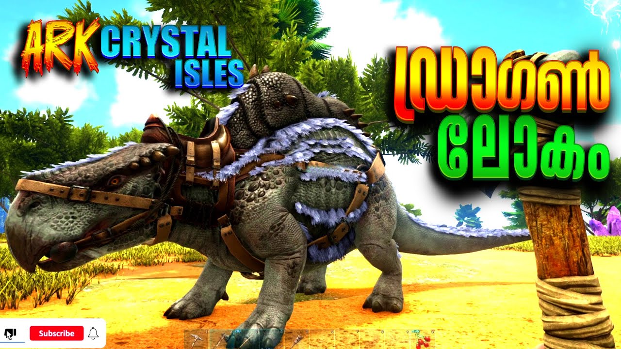 ARK: CRYSTAL ISLES | PART - 01| ഡ്രാഗൺ ലോകം | TAMING MORELLATOPS 😮 MALAYALAM GAMEPLAY SERIES