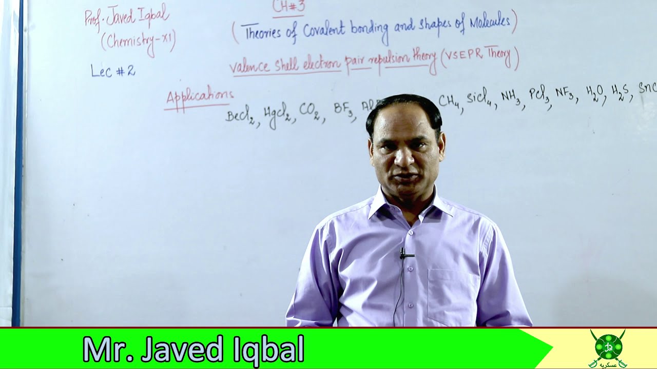 Ch#3 | Lec#2 |Applications Of Valence Shell Electron Pair Repulsion Theory (#VSEPR#)
