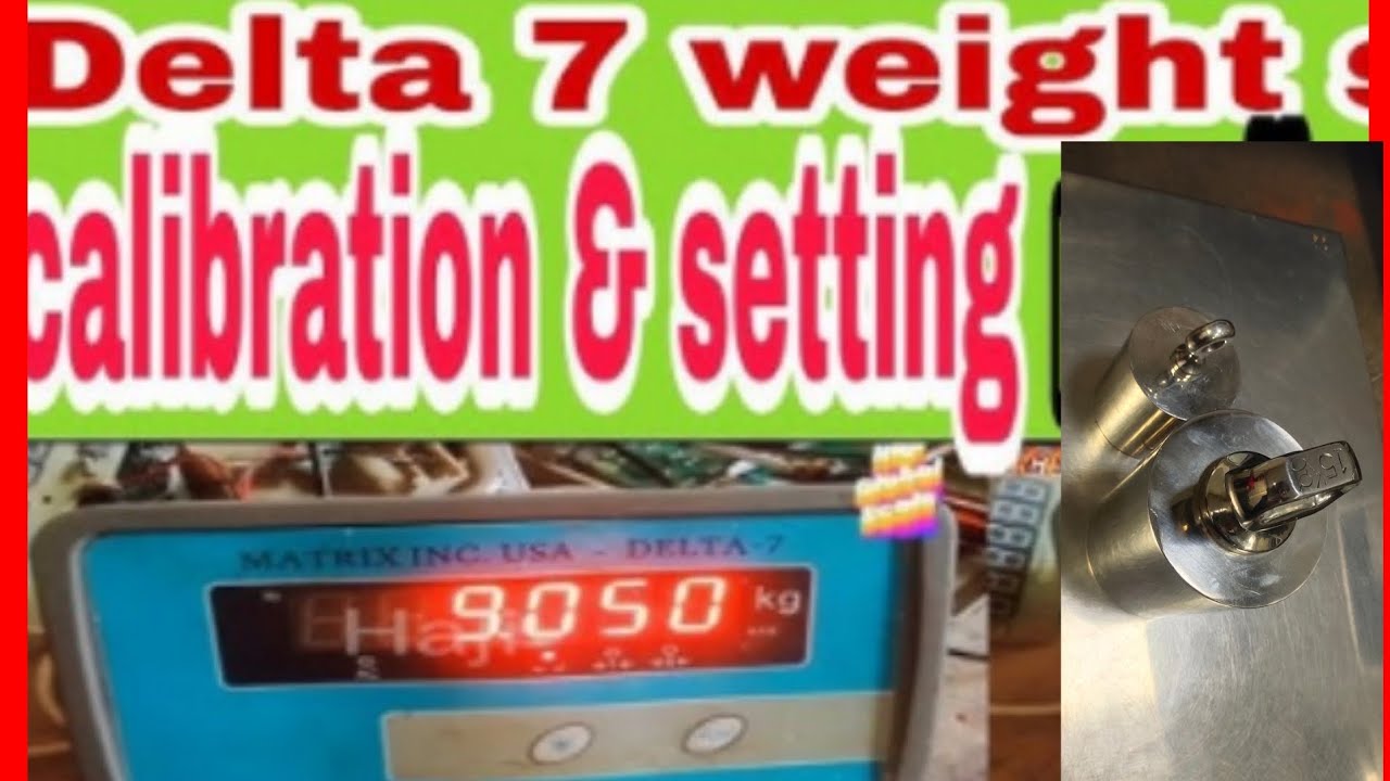 Delta 7 weight scale calibration. Connection serial port. Matrix USA setting load cell checking