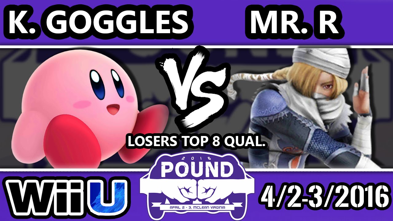 Pound 2016 - Kid Goggles (Kirby, Sonic) Vs. Mr. R (Sheik) - Losers Round 2 - Smash Wii U