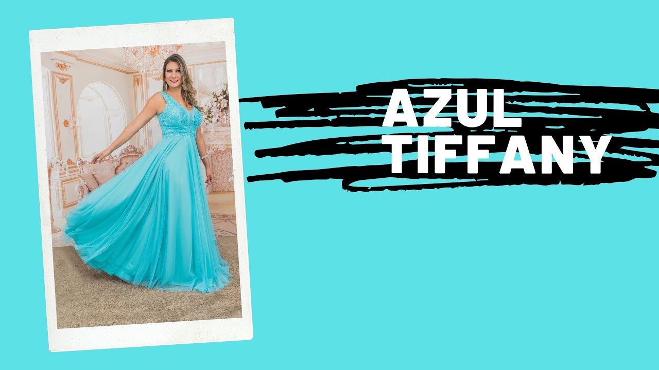 VESTIDO MADRINHA DE CASAMENTO  AZUL TIFFANY - GRIFE VELASCO