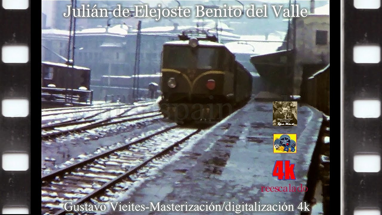 Estación de BILBAO-ATXURI (Achuri) en 1962-Intensa nevada-Ferrocarriles Vascongados
