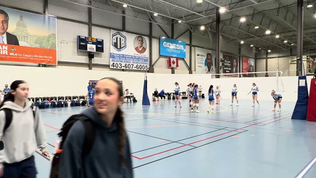 AVA 1 Team White vs LCV Red Set 1 final score 25-20 for Eagles