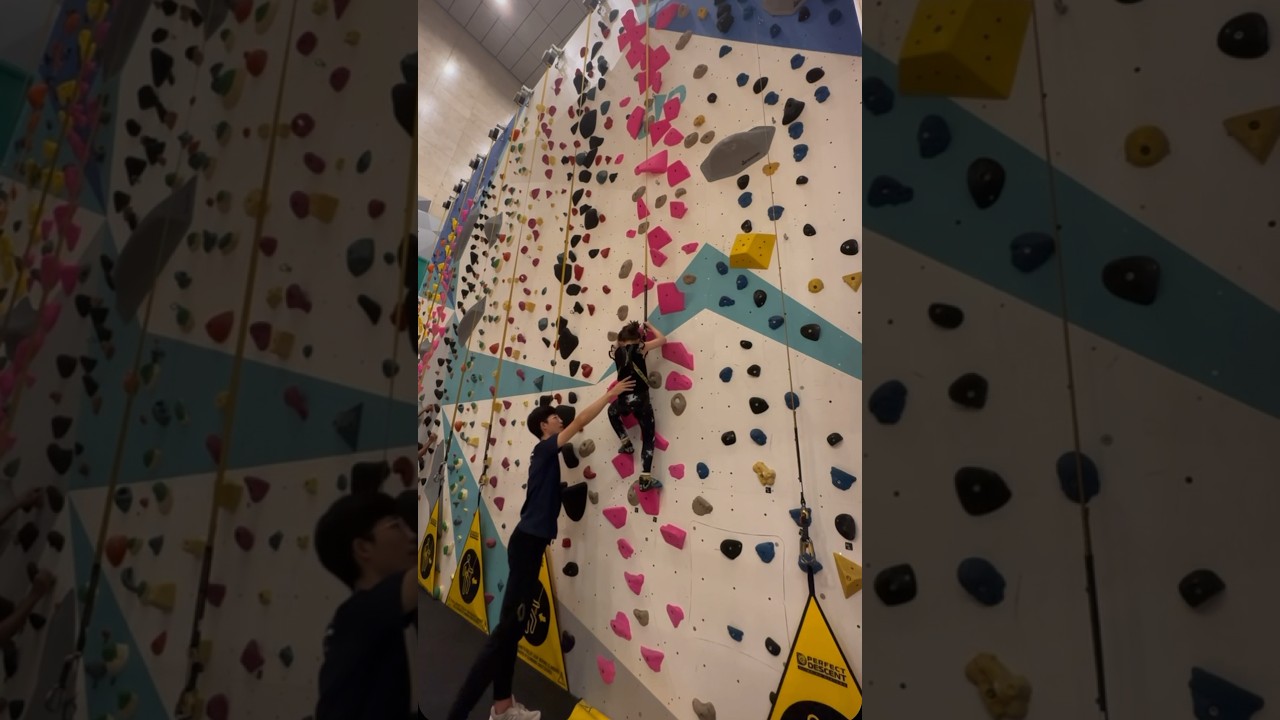 Kids Rock climbing (need to conquer the fear of height & the descend )