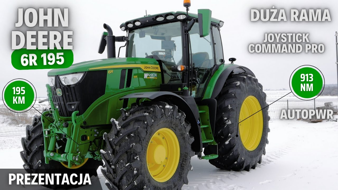 JOHN DEERE 6R 195 - wielofunkcyjny, uniwersalny o nieco większej mocy | Prezentacja / test ciągnika
