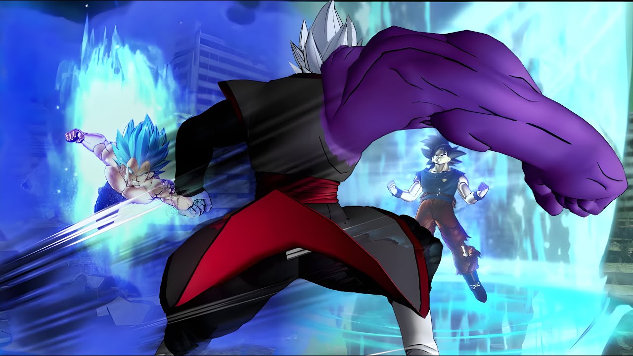 Goku Ultra Instinct vs Fused Zamasu Part 2 [What-if] Vegeta Steps Up!