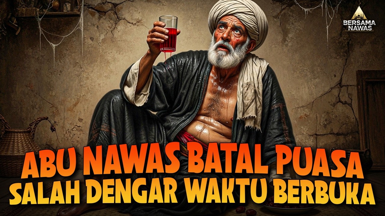 ABU NAWAS BATAL PUASA, SALAH DENGAR WAKTU BERBUKA - CERITA LUCU PENGANTAR TIDUR