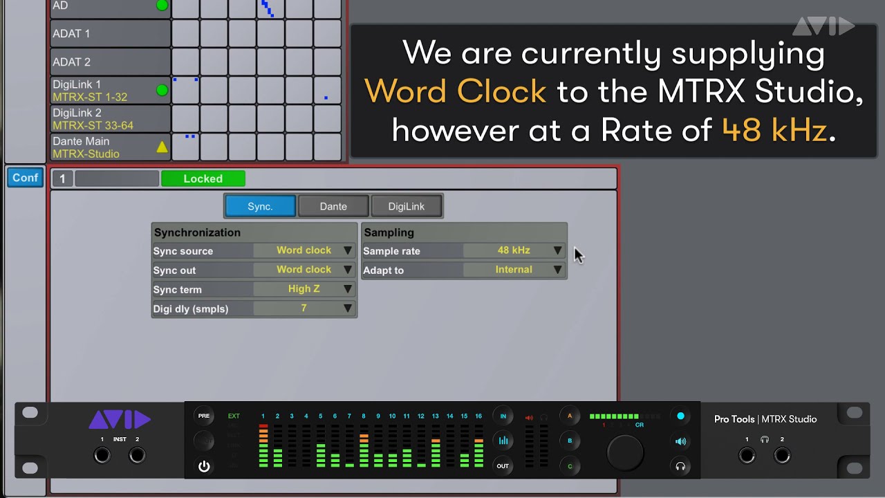 Pro Tools Tech Tips — Clocking with MTRX Studio