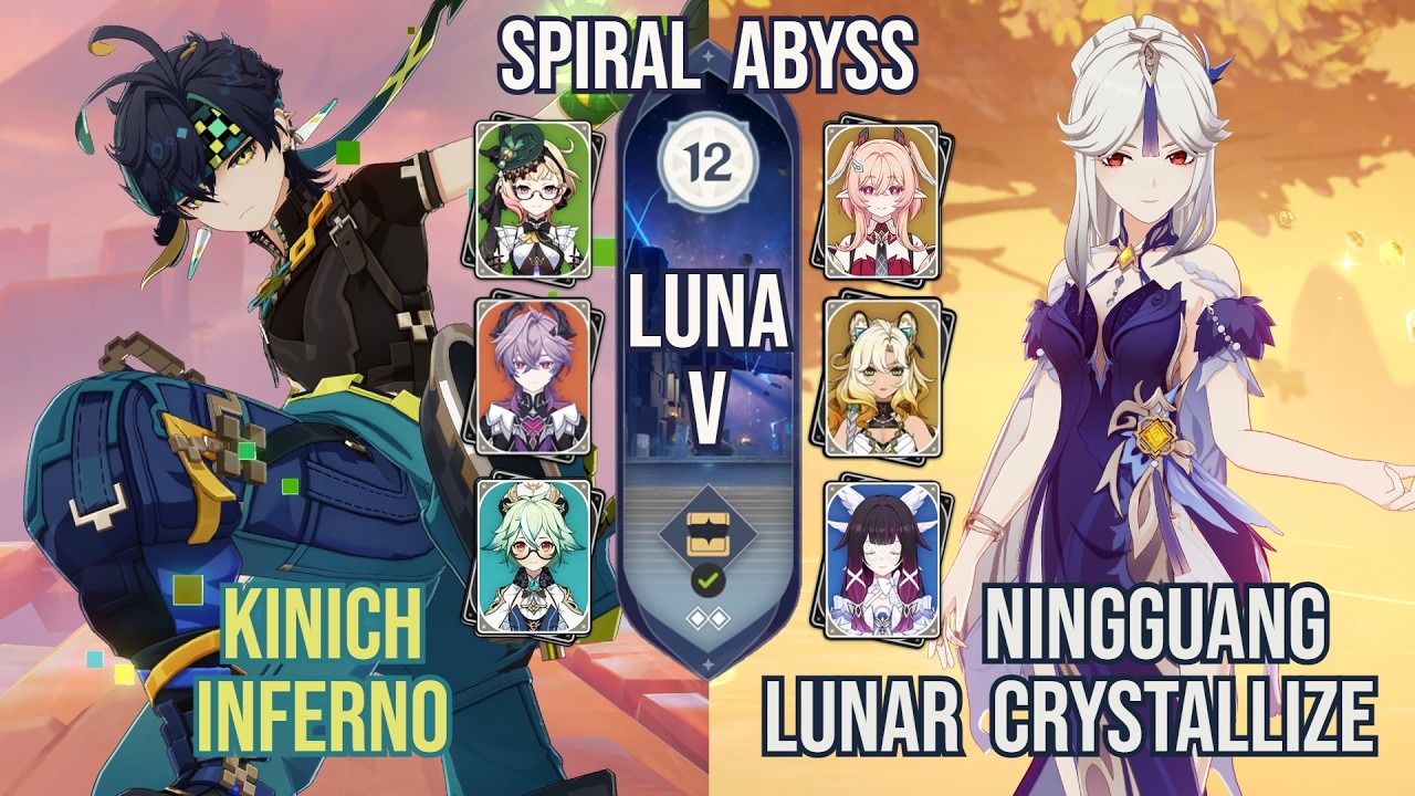 Kinich Inferno & Ningguang Lunar Crystallize | Spiral Abyss 6.5 / Luna VI | Genshin Impact