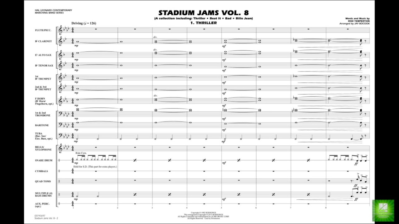 Stadium Jams Vol. 8 (Michael Jackson) arr. Jay Bocook