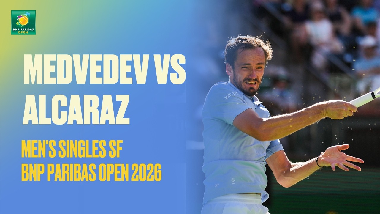 Медведев против Алькараса | Обзор матча | Полуфиналы | BNP Paribas Open
