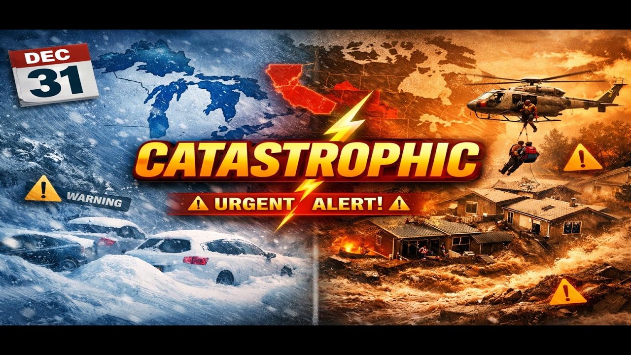"🚨 CATASTROPHIC ALERT! Bomb Cyclone + Flooding Hit USA & Canada | New Year's Eve Weather Crisis 2025