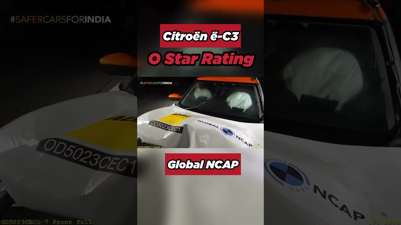 Citroen eC3 secures 0 star in Global NCAP ratings. #citroen