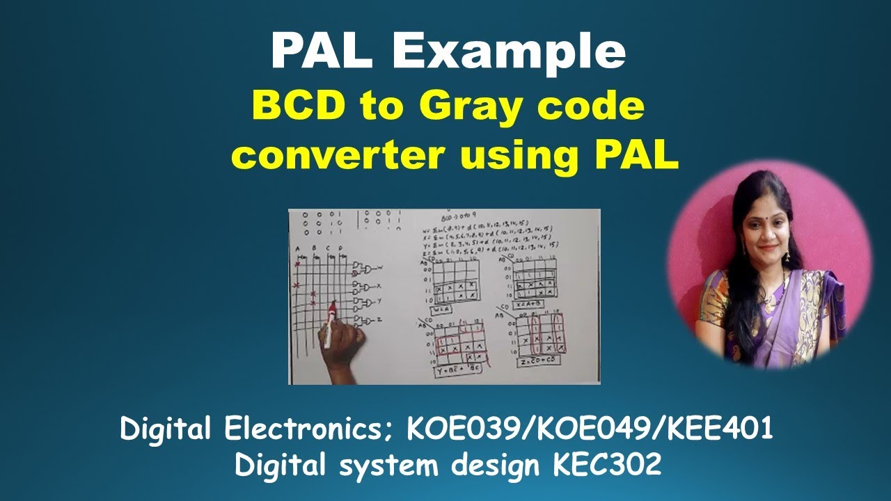 PAL | BCD to gray code converter using PAL | Programmable array logic