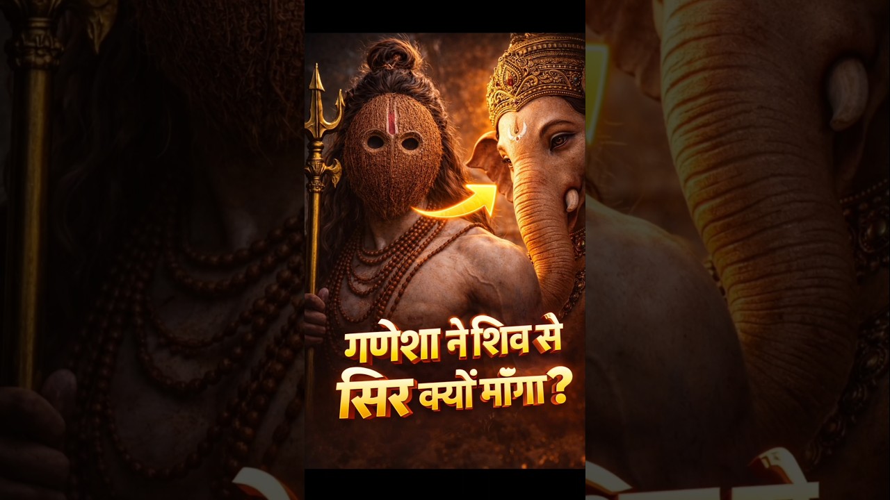 गणेश ने शिव से सिर क्यों माँगा? 😲🥥 | चौंकाने वाला रहस्य! #shiv #ganesh #facts