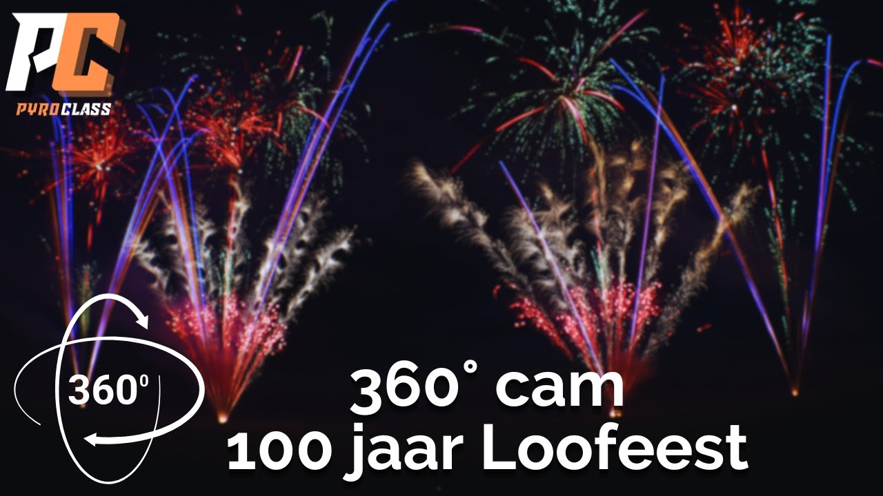 Fireworks show in 360° - 100 jaar Loofeest