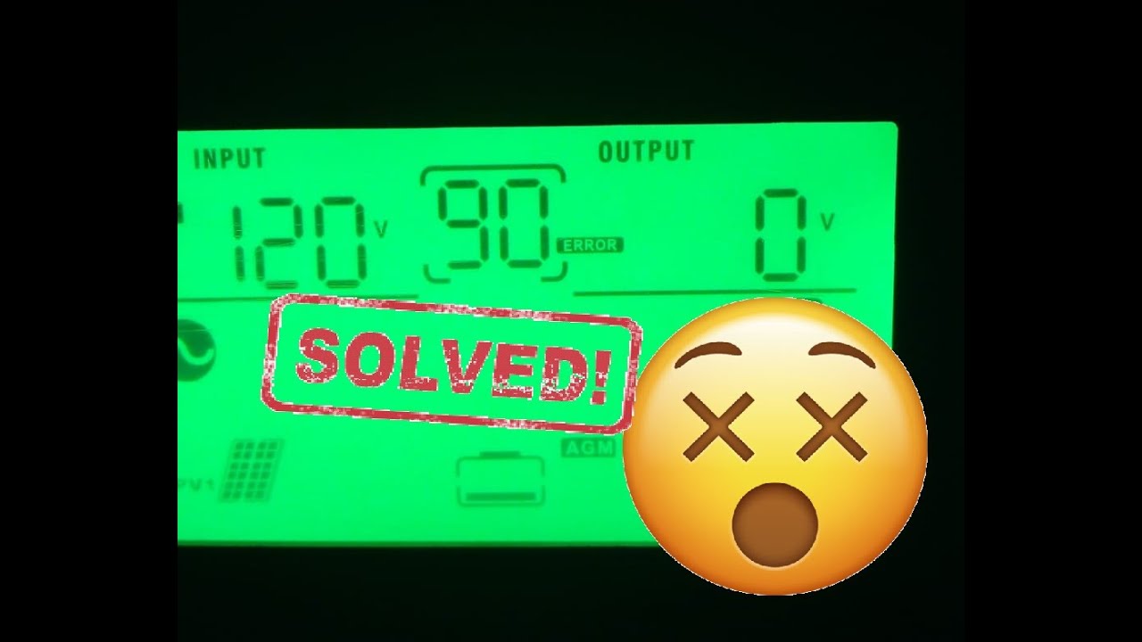 code 90 error SOLVED inverter solar mppsolar infini axpert