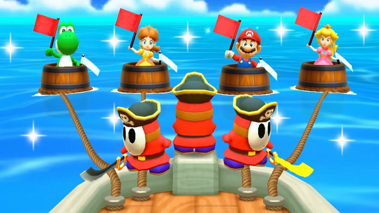 Mario Party The Top 100 - Minigames - Yoshi vs Peach vs Daisy vs Mario ( Master Cpu)