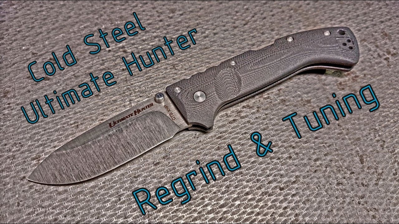 Регринд и тюнинг складного ножа Cold Steel Ultimate Hunter CTS XHP