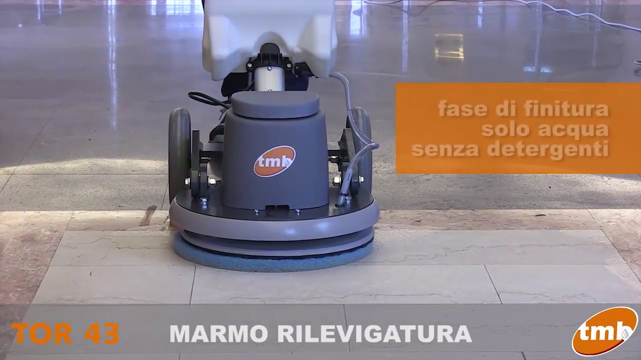 Lucidare il MARMO con monospazzola levigatrice orbitale CM / TOR 43