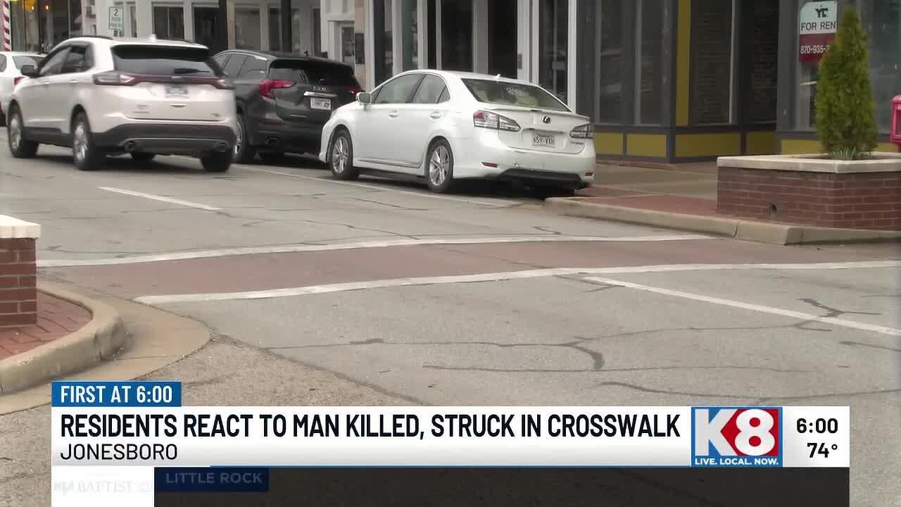 Man killed after being struck by vehicle in downtown Jonesboro crosswalk