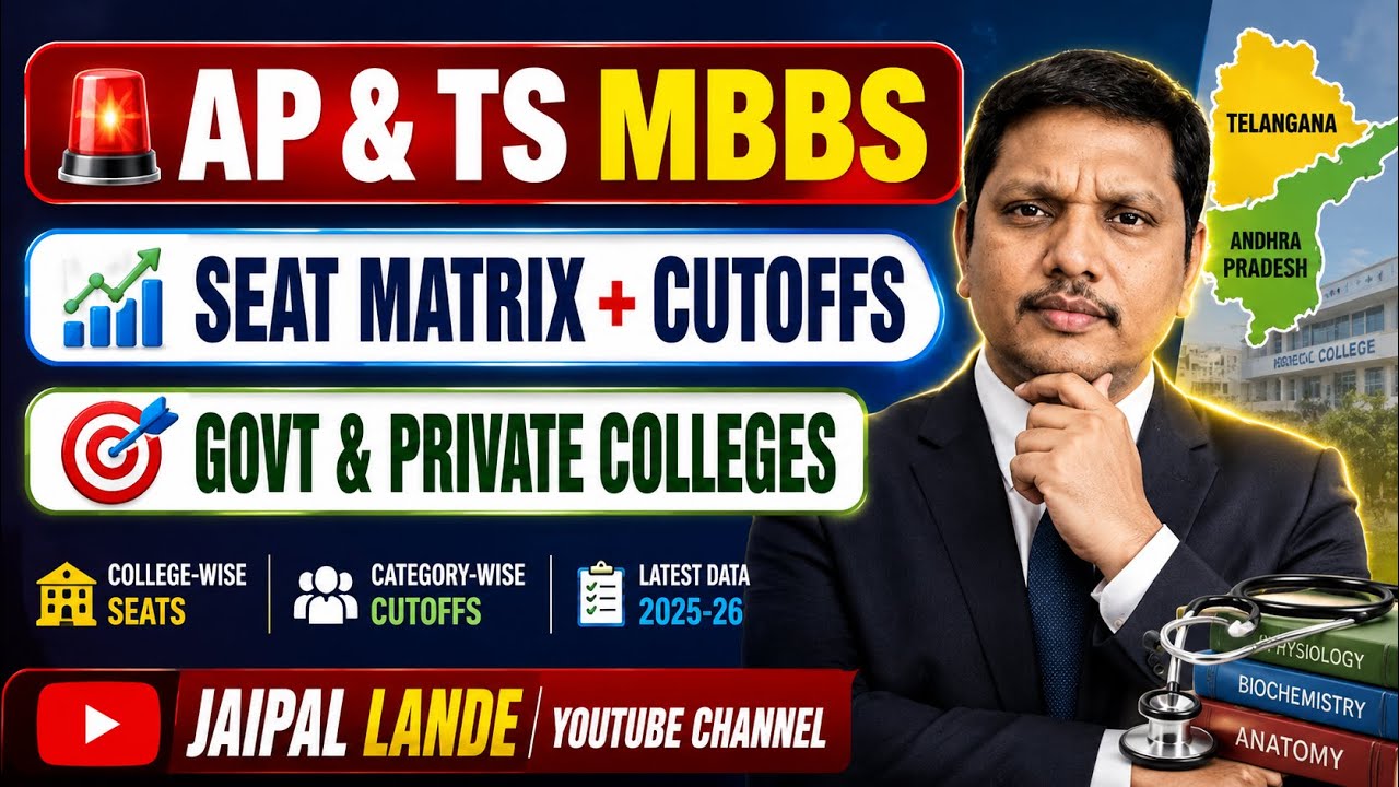 AP & TS MBBS  Seat Matrix & Cutoffs | Govt & Private Seats Analysis | Jaipal Lande