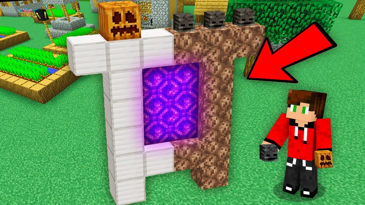 DOKĄD PROWADZI PODWÓJNY GOLEMOWO WITHEROWY PORTAL w Minecraft? NOWY TAJNY PORTAL!