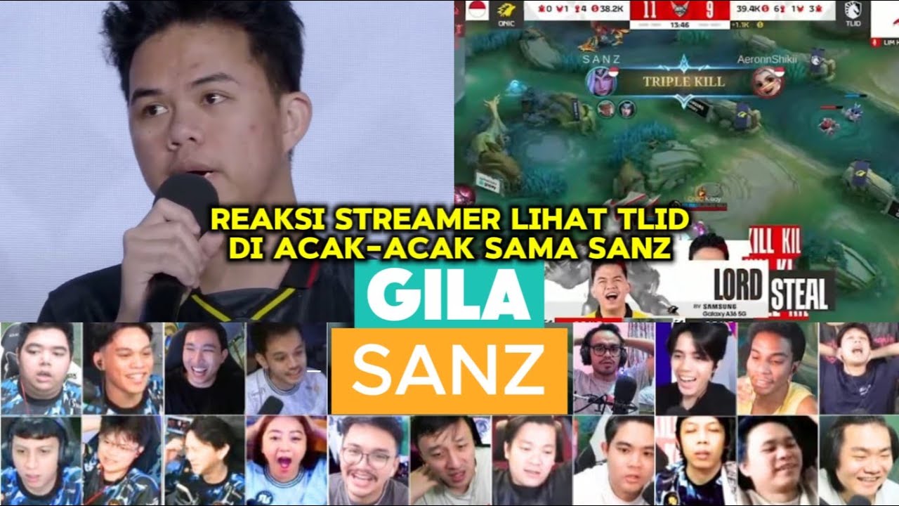 GILAK SANZ! REAKSI STREAMER LIHAT ONIC VS TLID EPIC COMEBACK | MPL ID S15