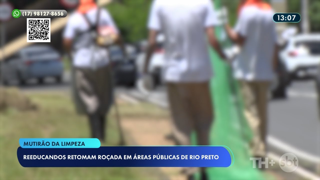 Reeducandos retomam roçada em áreas públicas de Rio Preto