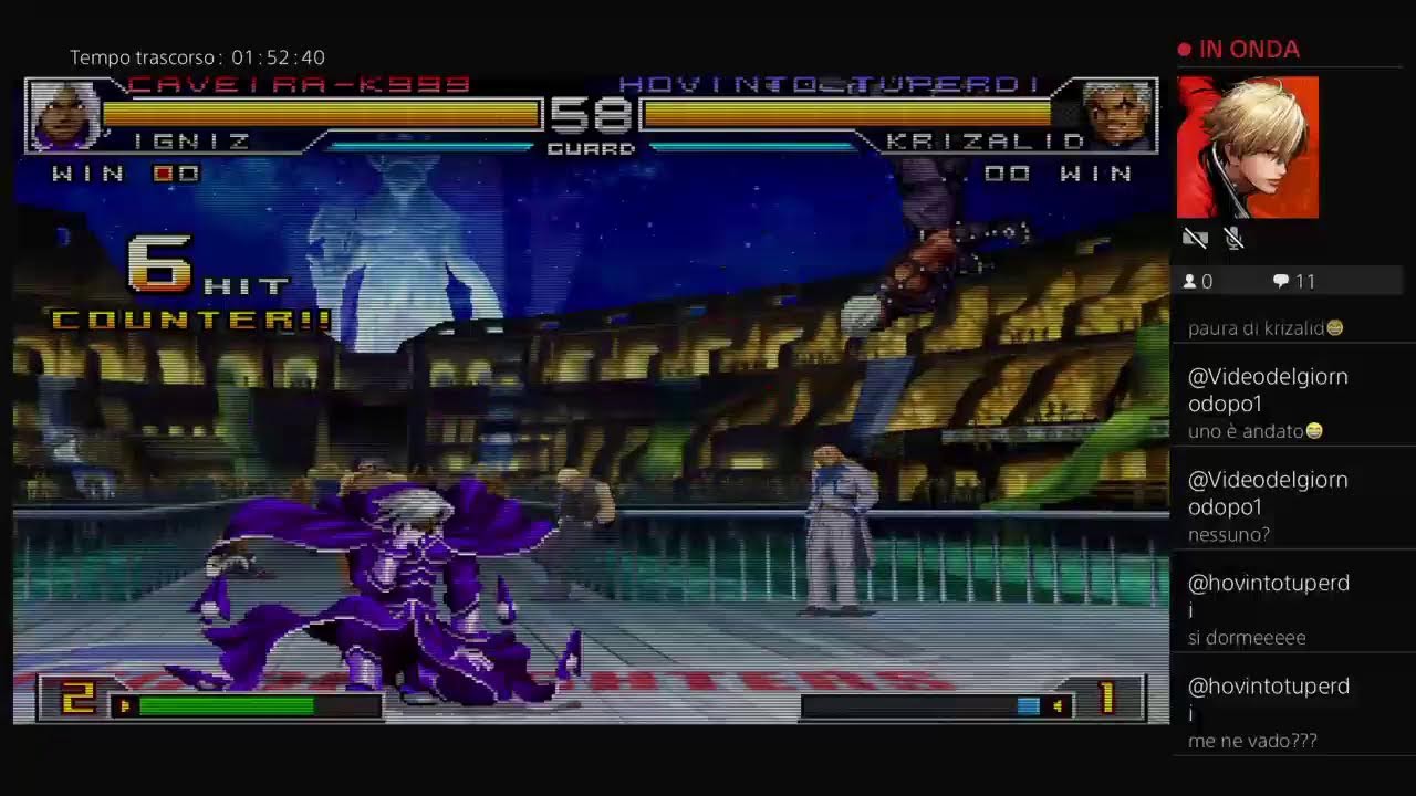 LIVE🔴 LA SFIDA DI KRIZALID - THE KING OF FIGHTERS 2002 UM - VEDIAMO SE QUALCUNO VINCE UNA SESSIONE 