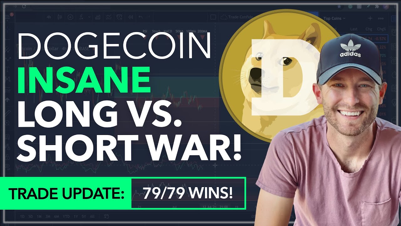 DOGECOIN - INSANE LONG VS SHORT WAR! [TO HIT $0.34 OR $0.23 FIRST?]