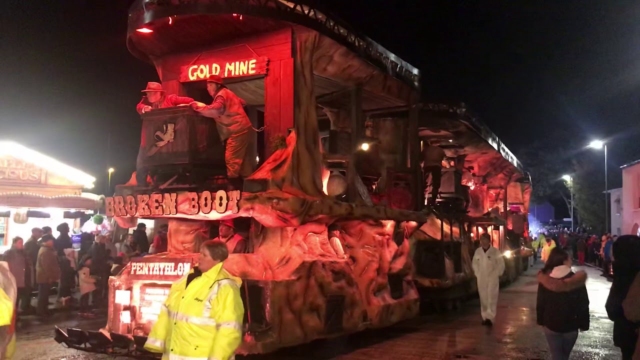 Pentathlon carnival club ‘Broken boot’ (Gold mine) North Petherton carnival 2019