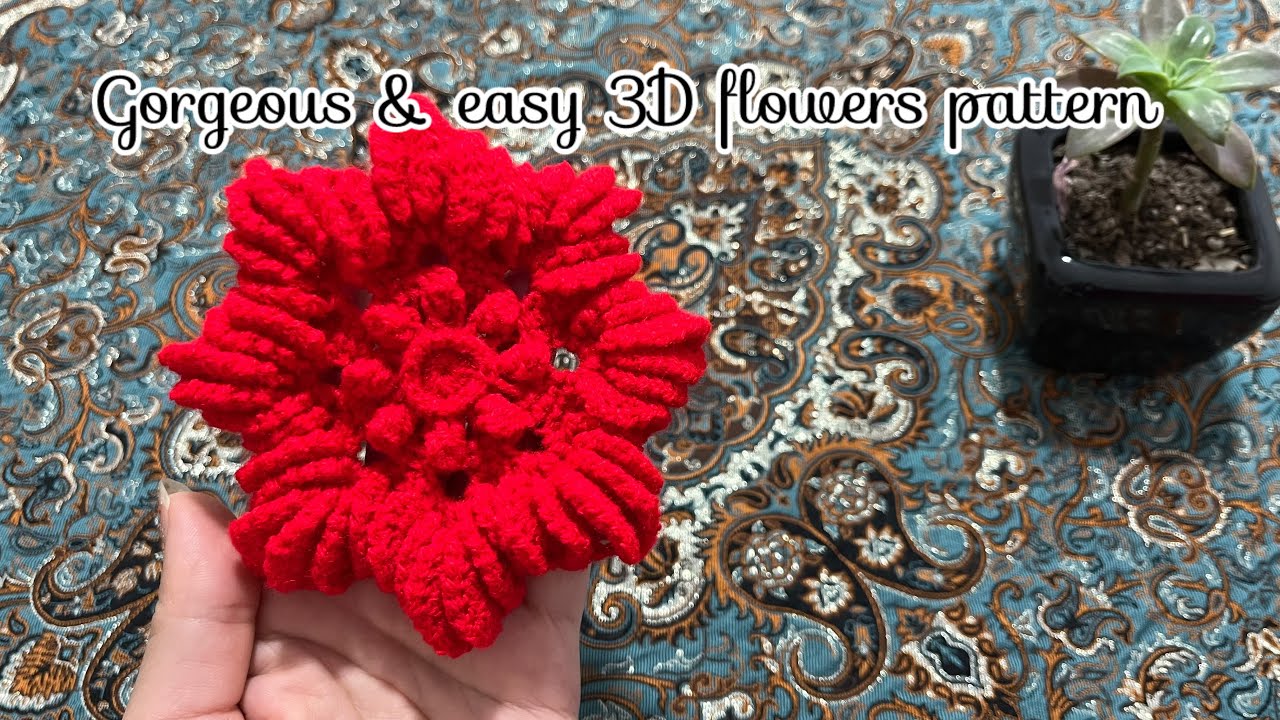 Gorgeous & easy 3D flowers pattern for Irish lace