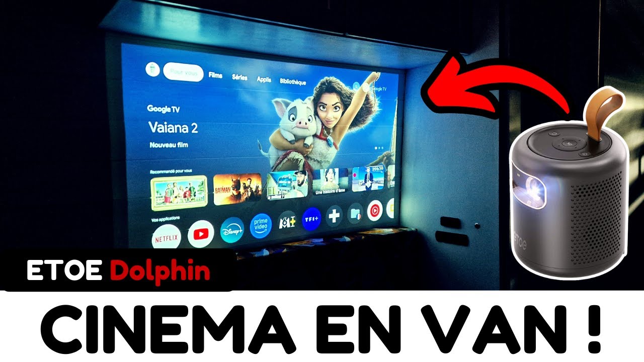 Vidéoprojecteur ETOE Dolphin Pour Van Aménagé et Camping-car