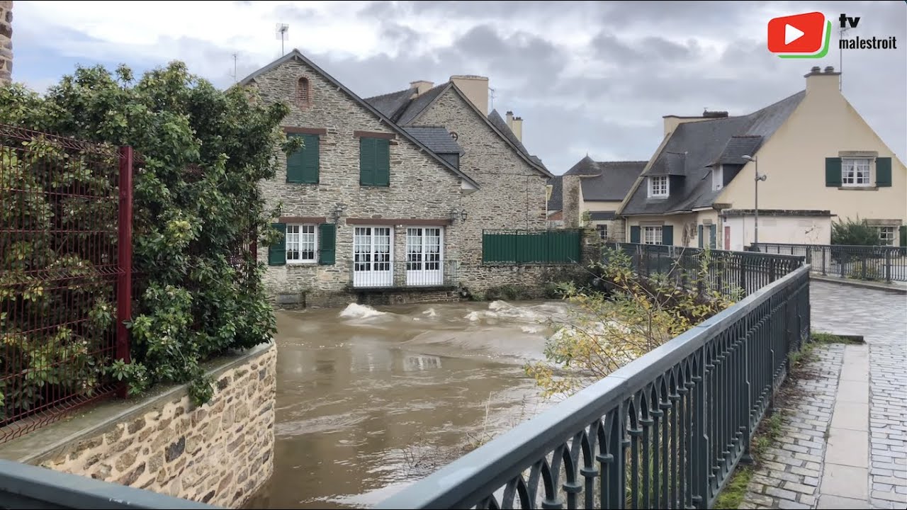 MALESTROIT  🇲🇫 |  Alerte &agrave; Malestroit, Crue de l'Oust  |  Malestroit TV