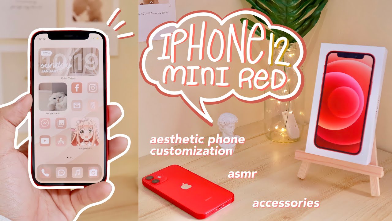 iPhone 12 mini unboxing + aesthetic homecreen setup 🍎