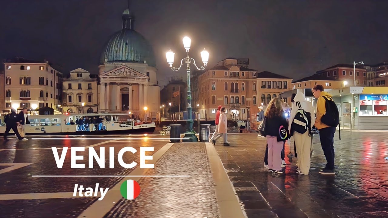 Venice Nightlife [4K] - Italy 🇮🇹 Famous Sights | Walking Tou