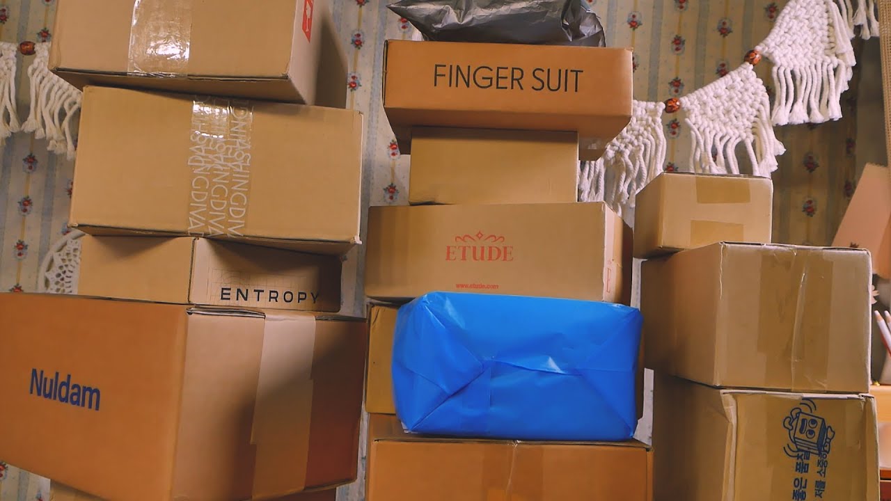 한국인이 좋아하는 속도｜9분 안에 16가지 택배 언박싱 ASMR