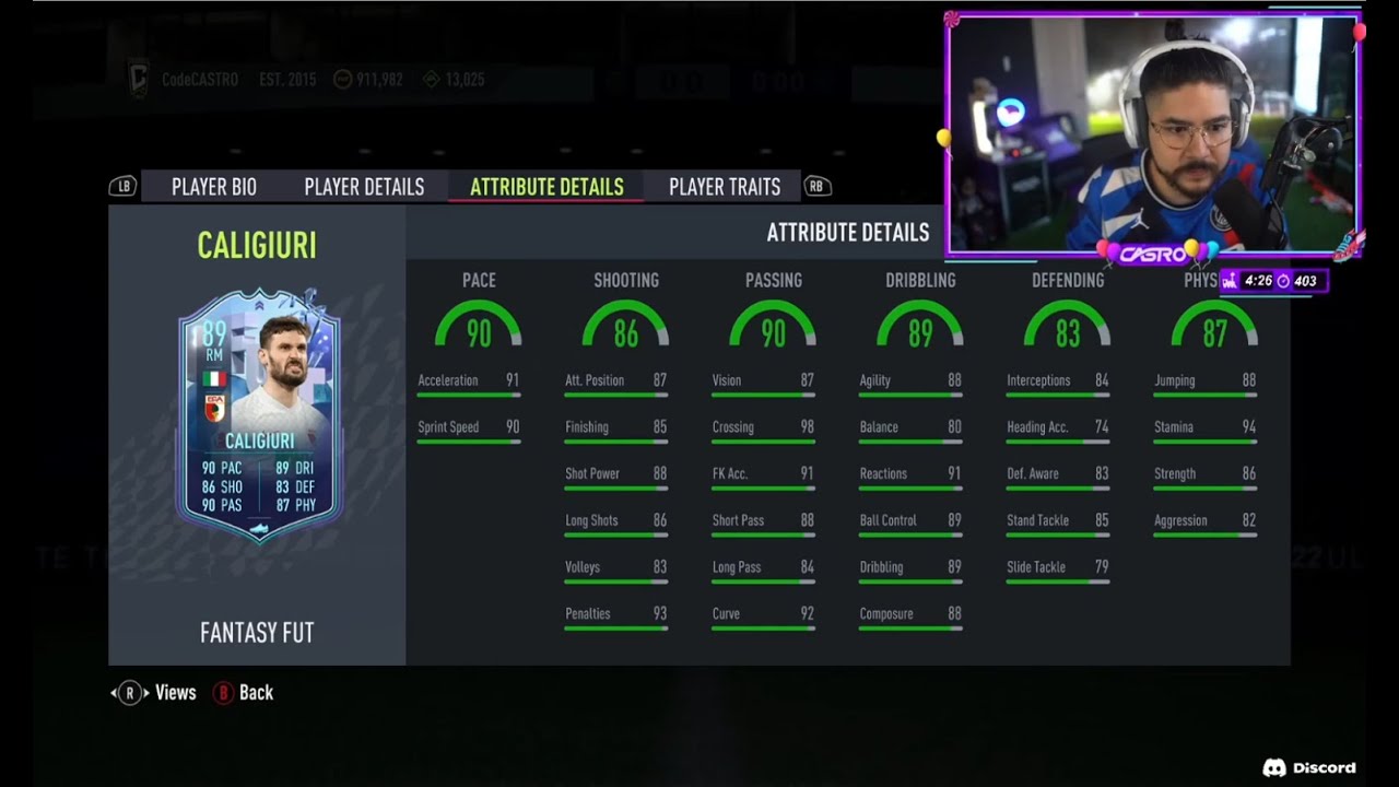 Castro1021 Reacts To FANTASY FUT CALIGIURI SBC - FIFA22 ULTIMATE TEAM!!